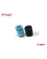 Filtro de aire YCF azul d.35mm doble espesor (para carburador MIKINI22) conjunto